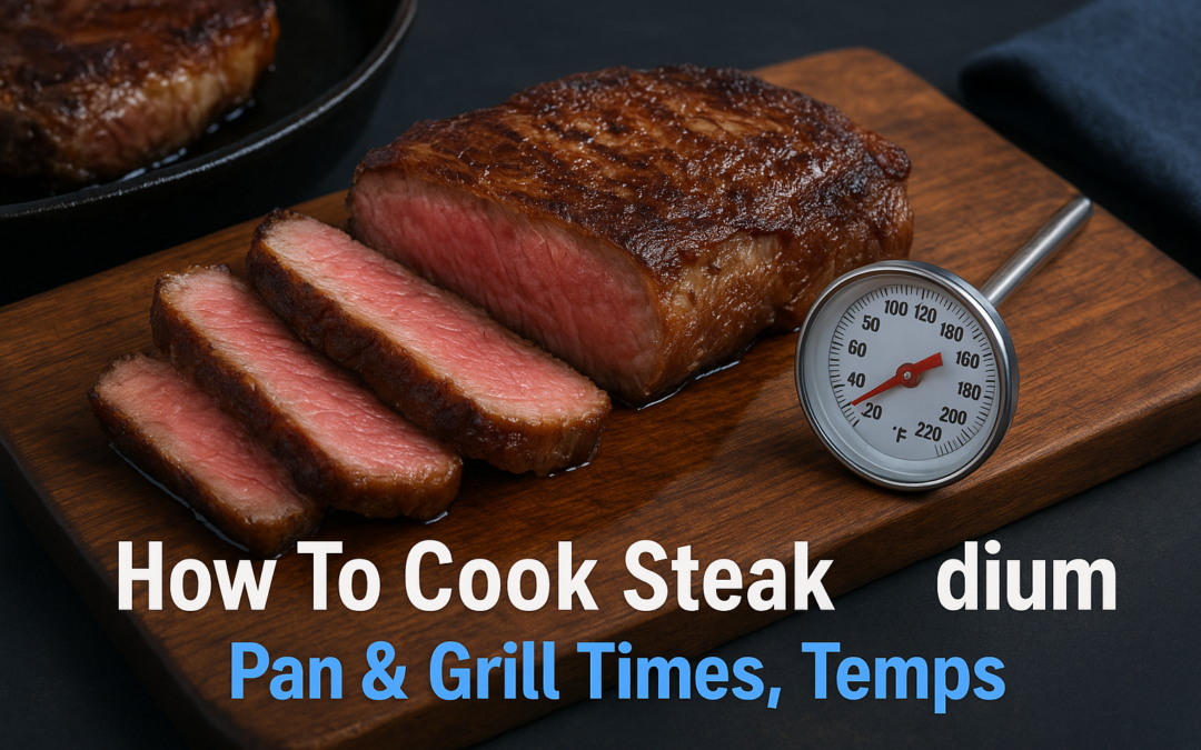 How To Cook Steak To Medium: Pan & Grill Times, Temps