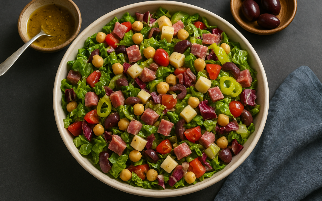 Italian Chopped Salad Recipe: Salami, Chickpeas, Vinaigrette